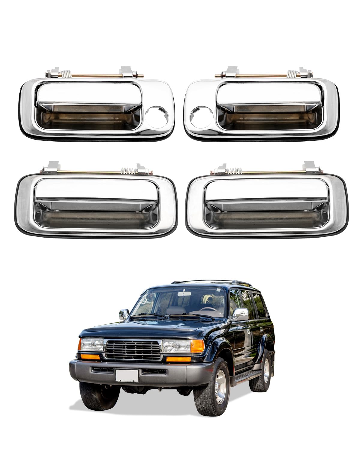 Amazon.com: Chrome Exterior Door Handle Set (4PCS), Compatible